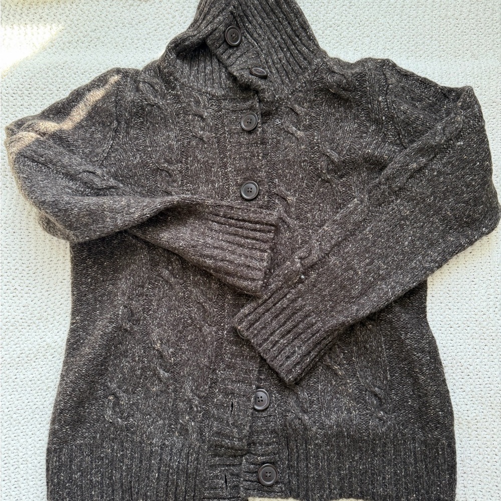 L.L. Bean Brown Button-Up Cardigan